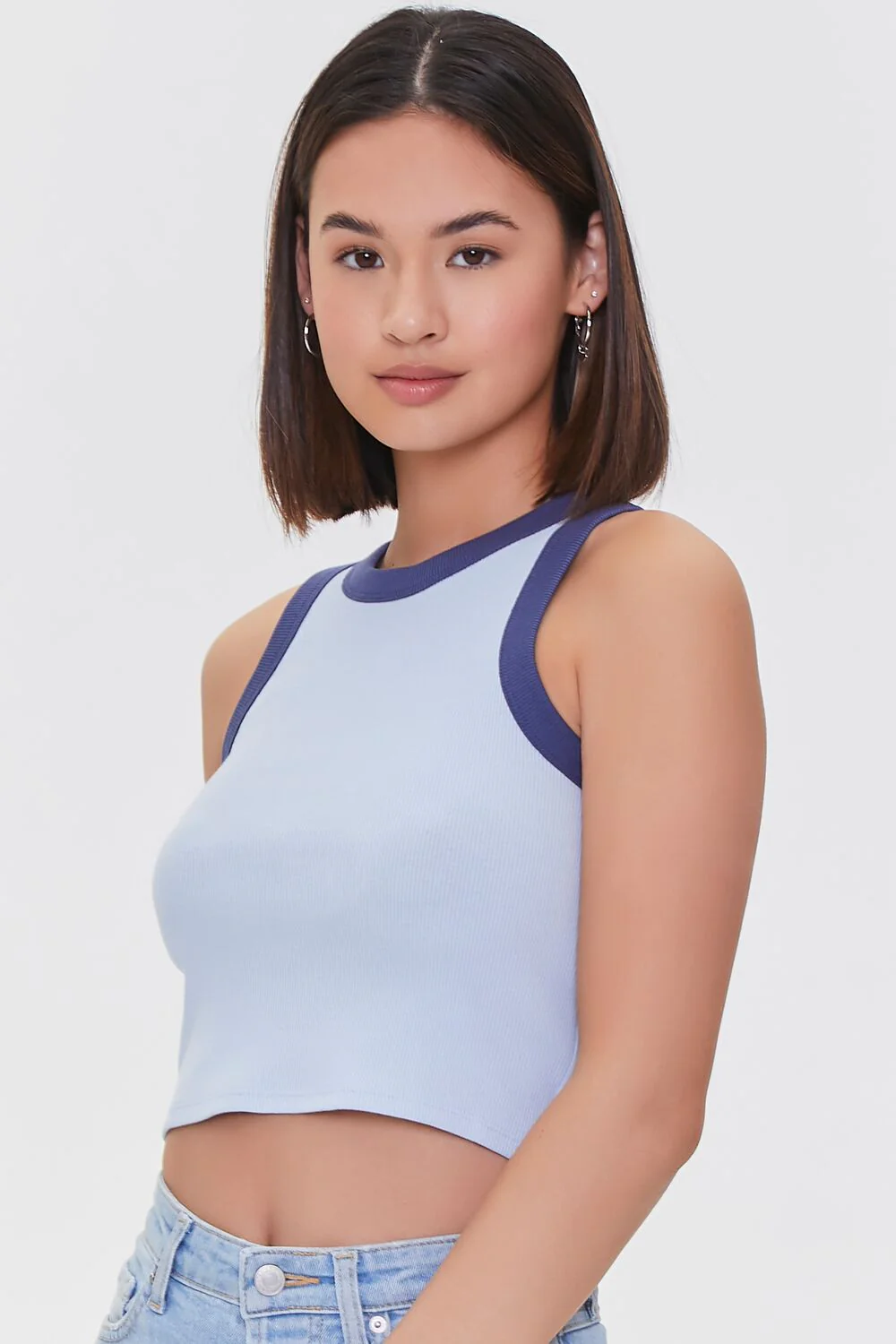 Cropped Ringer Tank Top