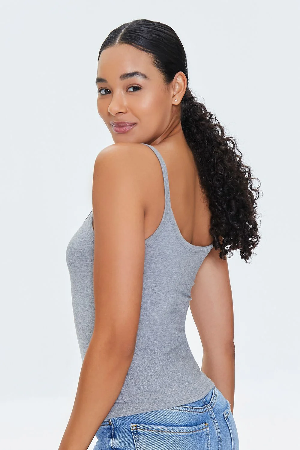 Basic Cotton Thick-Strap Cami - Image 10