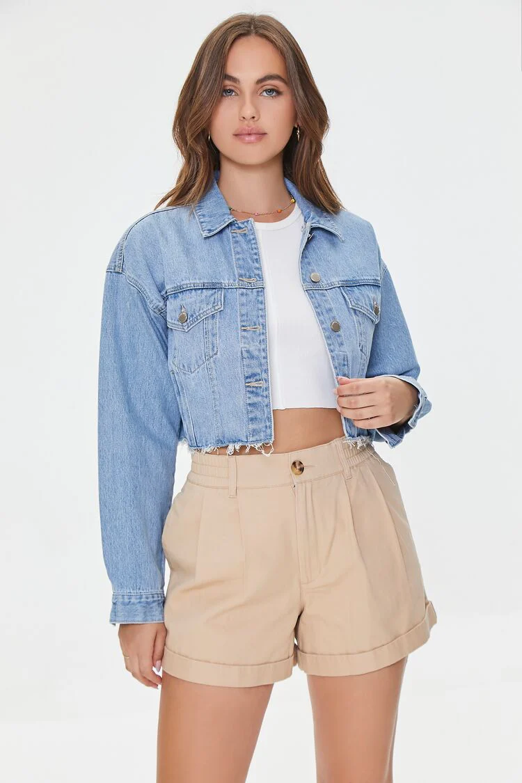 Cuffed Twill Shorts