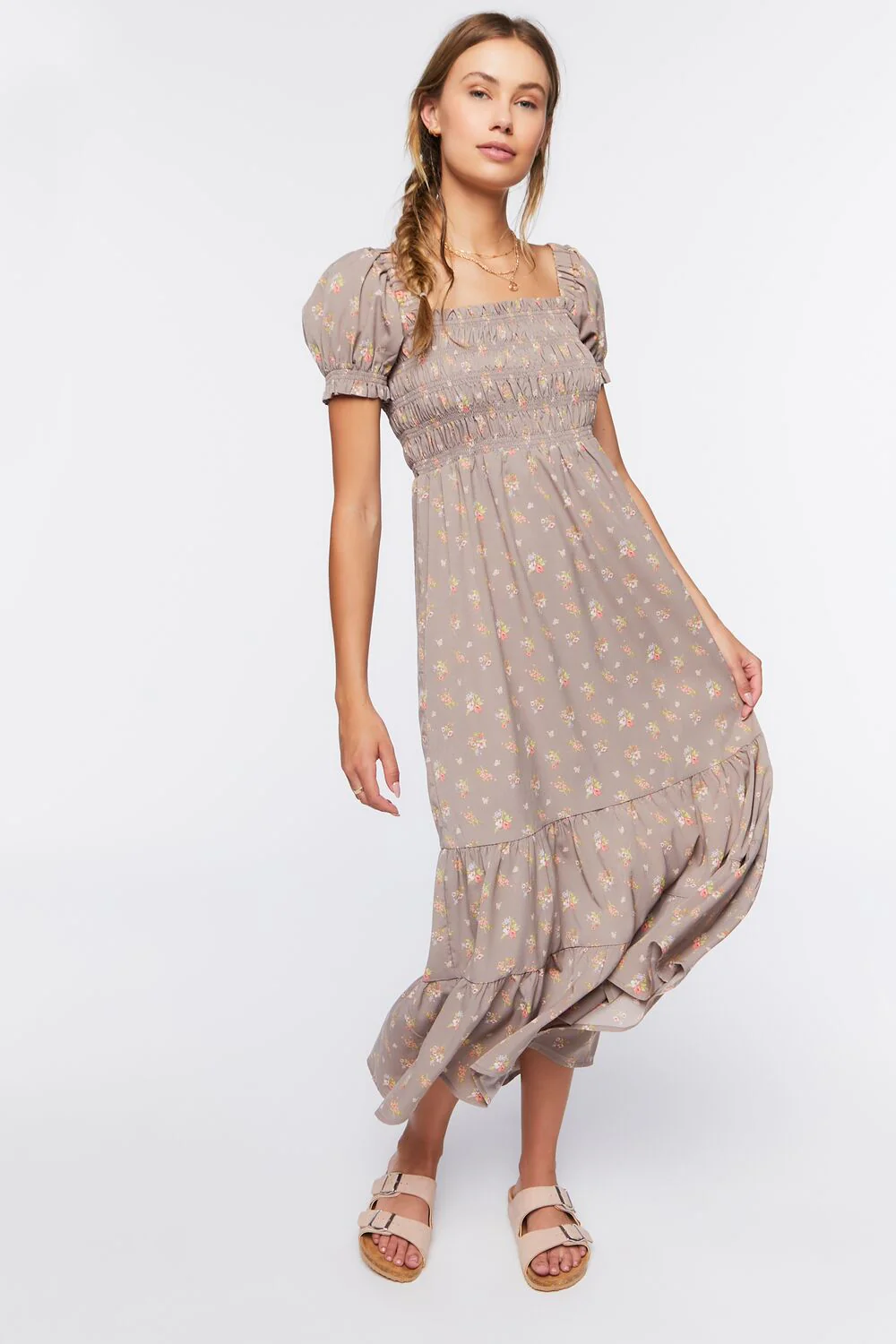 Floral Puff-Sleeve Dress - Image 7