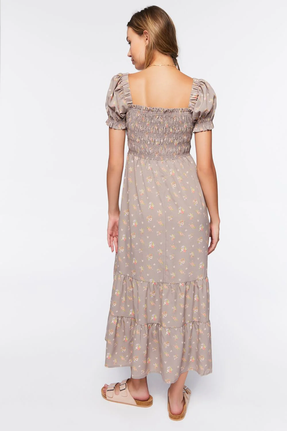 Floral Puff-Sleeve Dress - Image 9