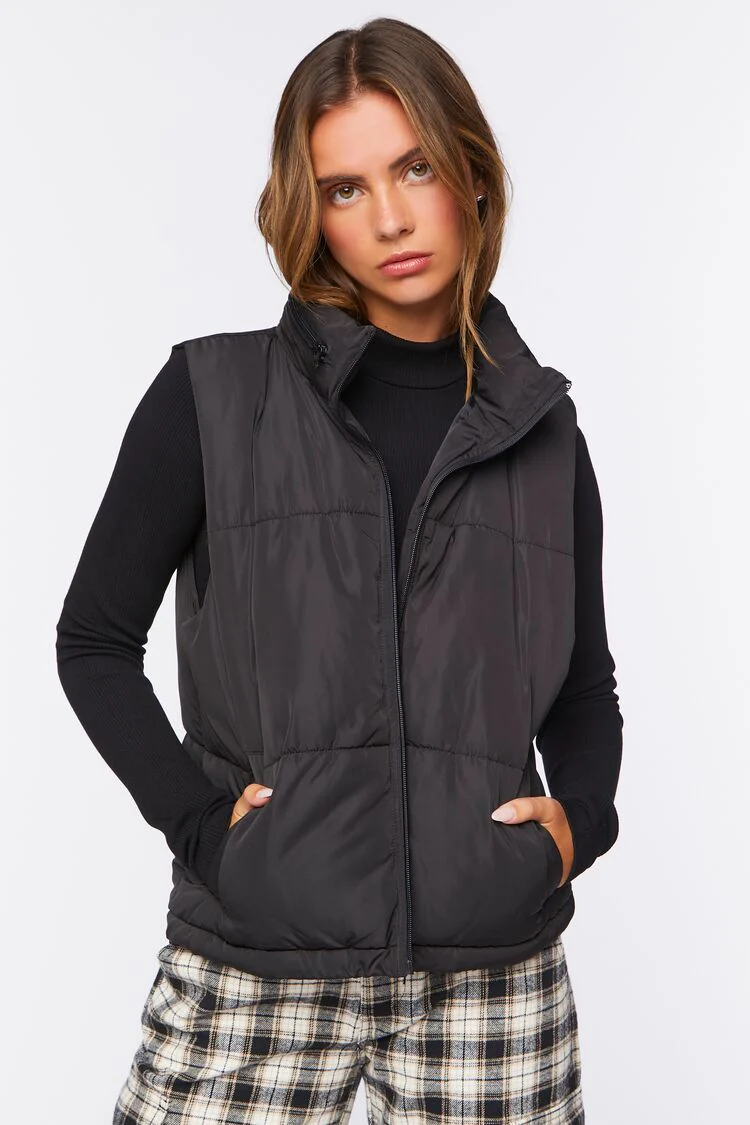 Zip-Up Puffer Vest