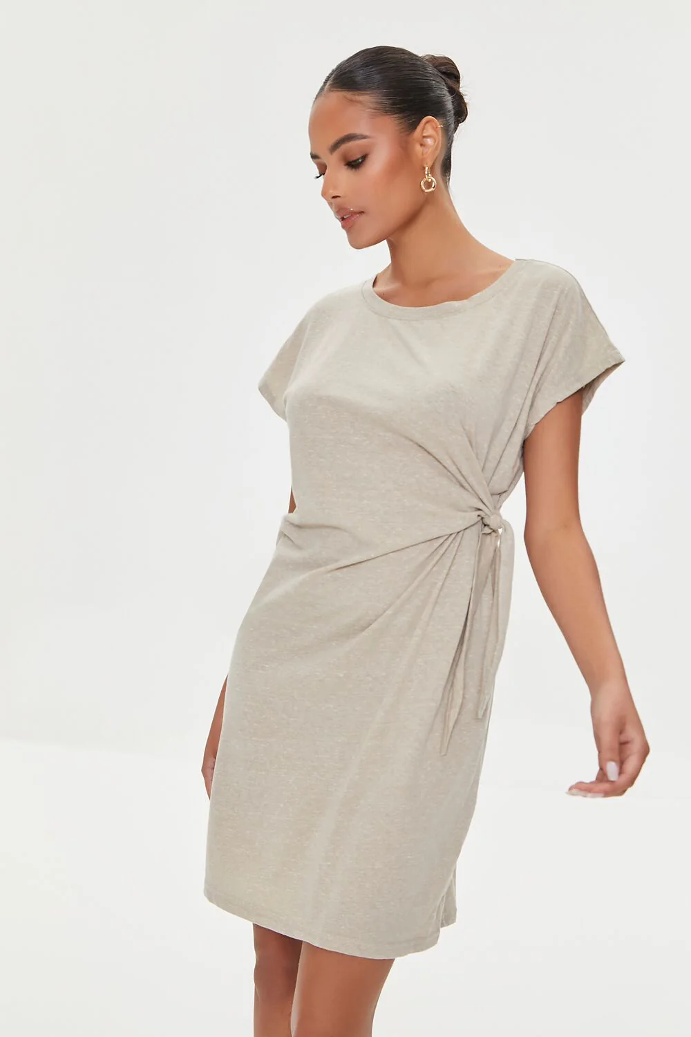 Knotted Mini T-Shirt Dress
