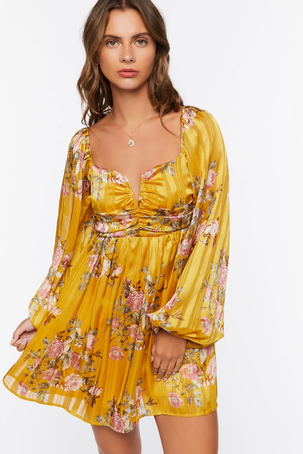 Floral Print Mini Dress