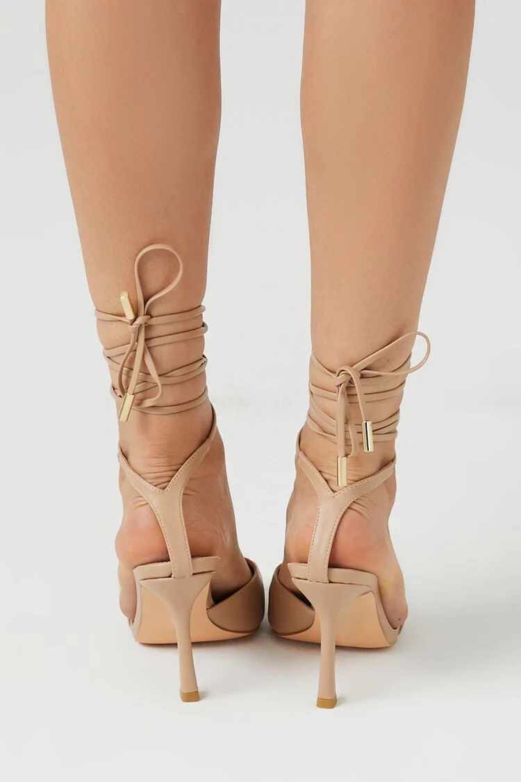 Lace-Up Stiletto Heels - Image 11