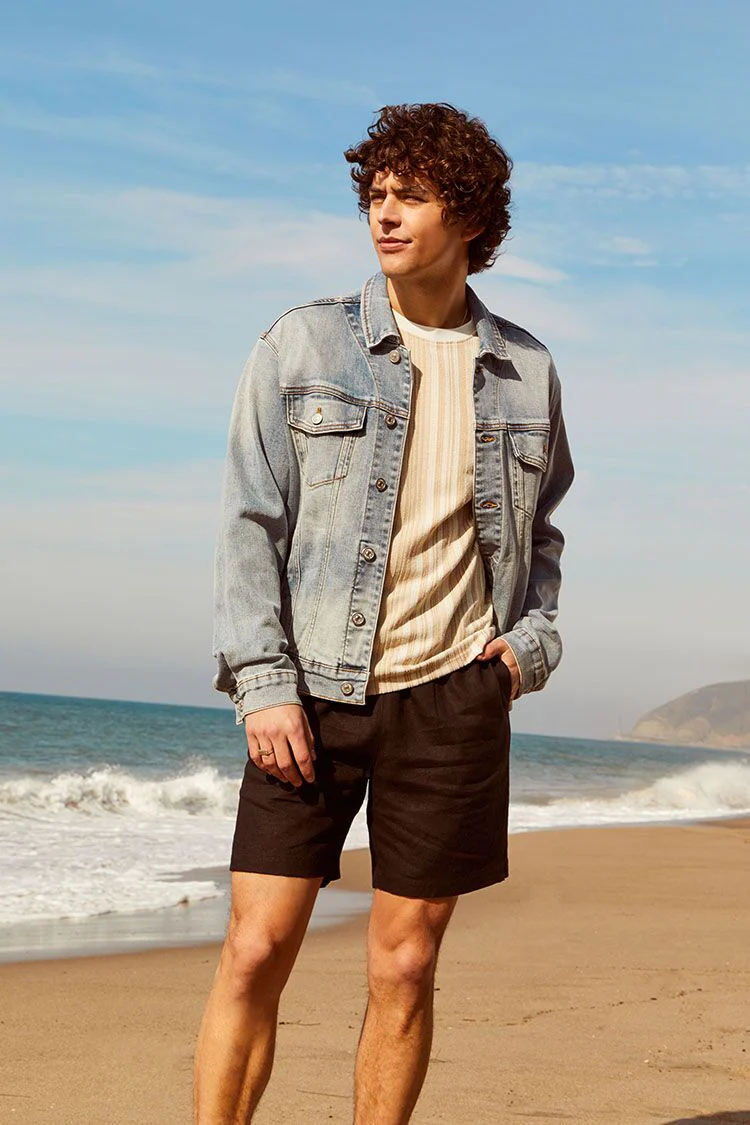 Cotton-Blend Drawstring Shorts