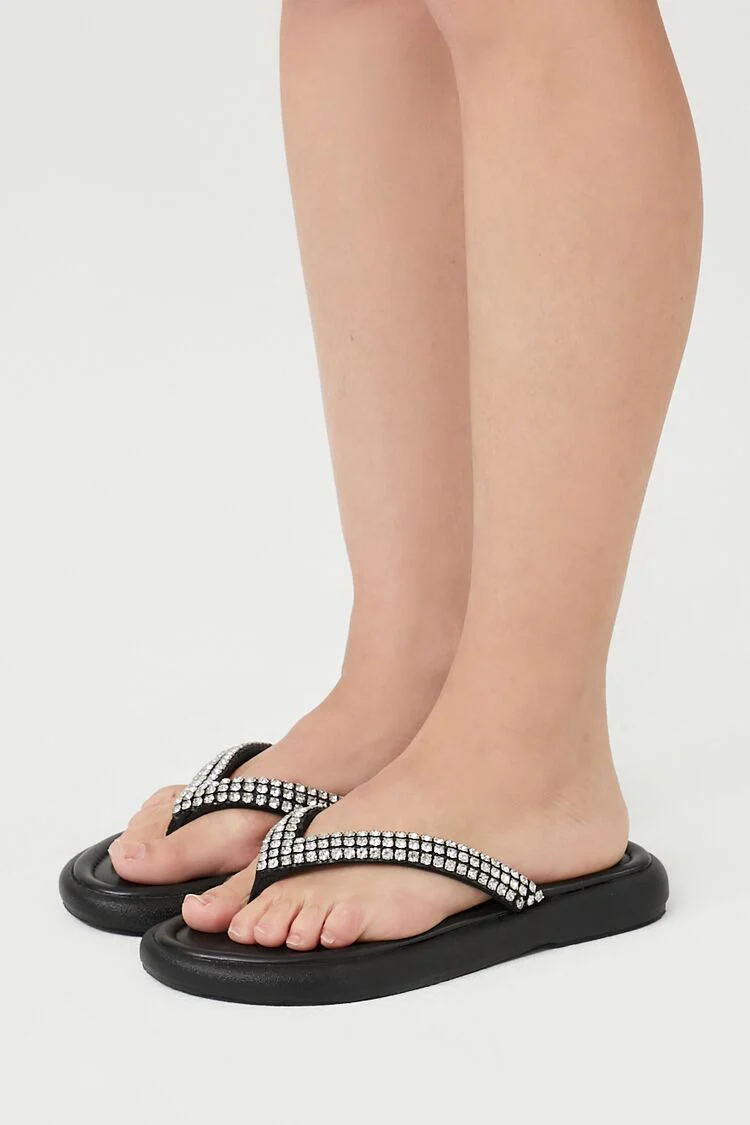Rhinestone Thong Sandals