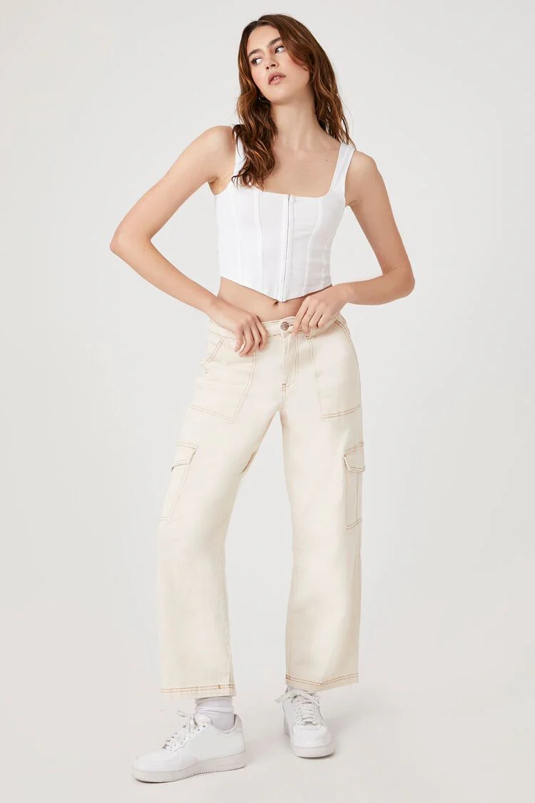 Denim Cargo Pants