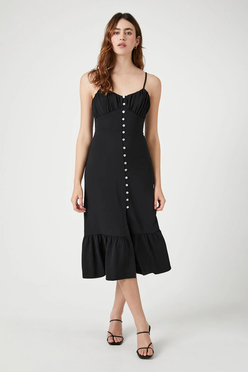 Flounce Midi Cami Dress