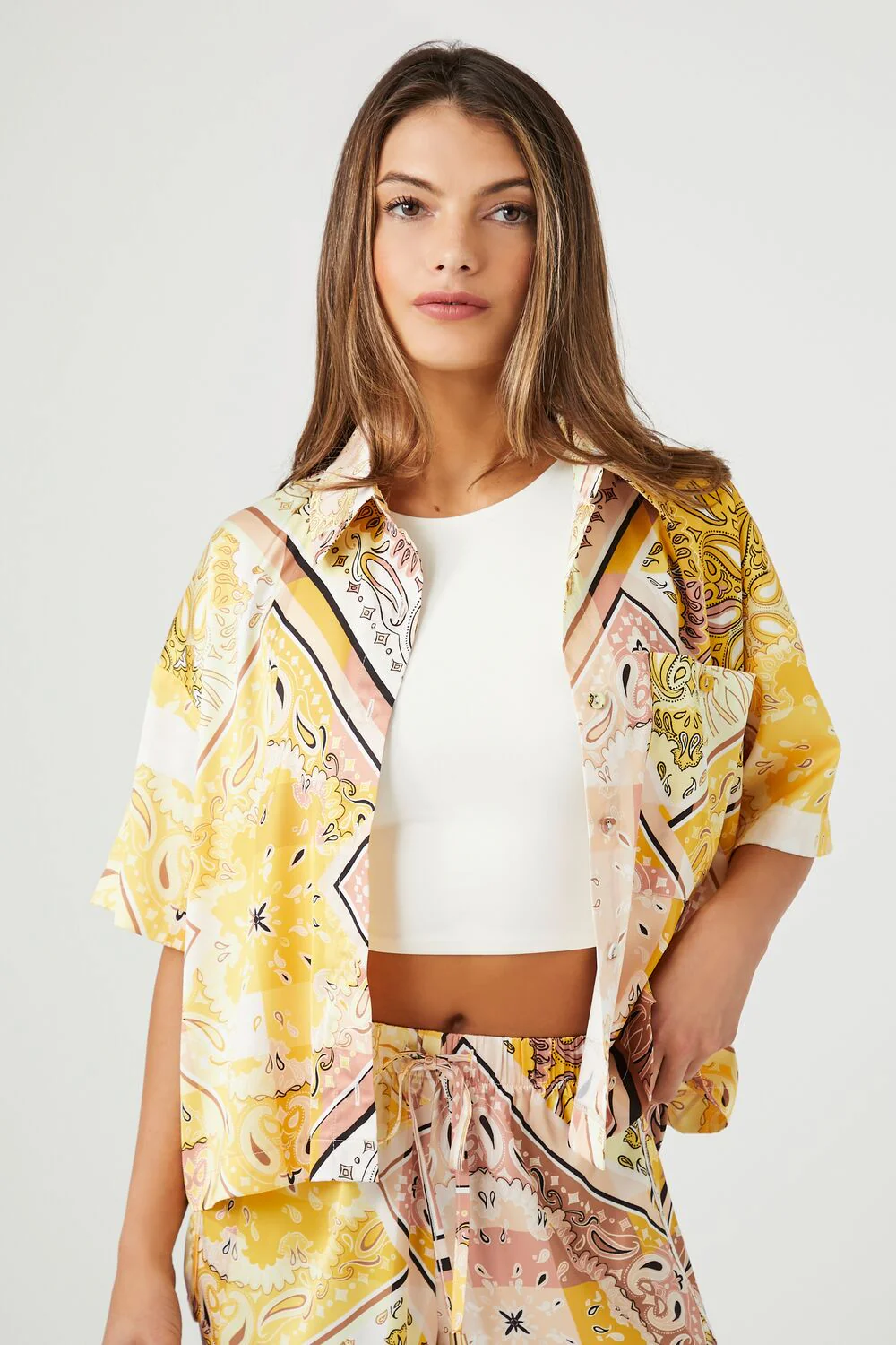 Paisley Cropped Shirt
