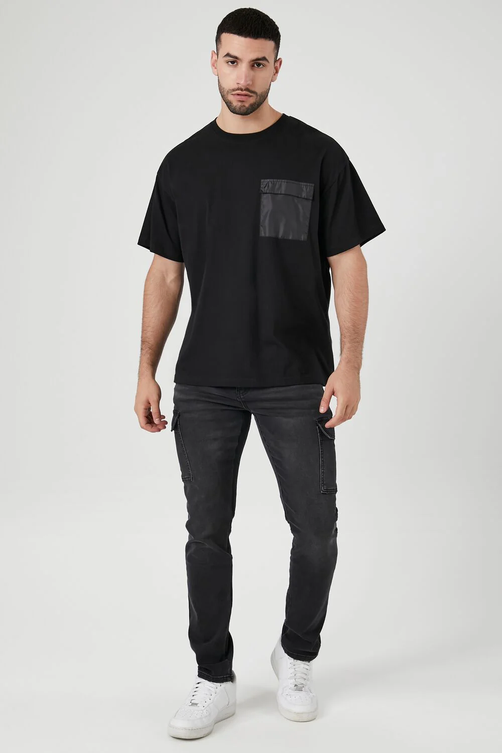 Knit Slim-Fit Cargo Jeans - Image 5