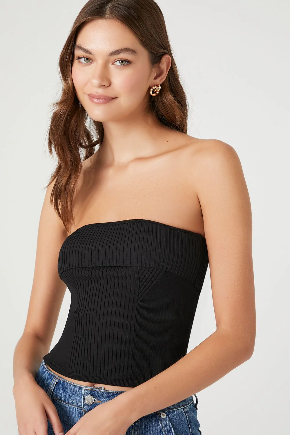 Ribbed Knit Tube Top