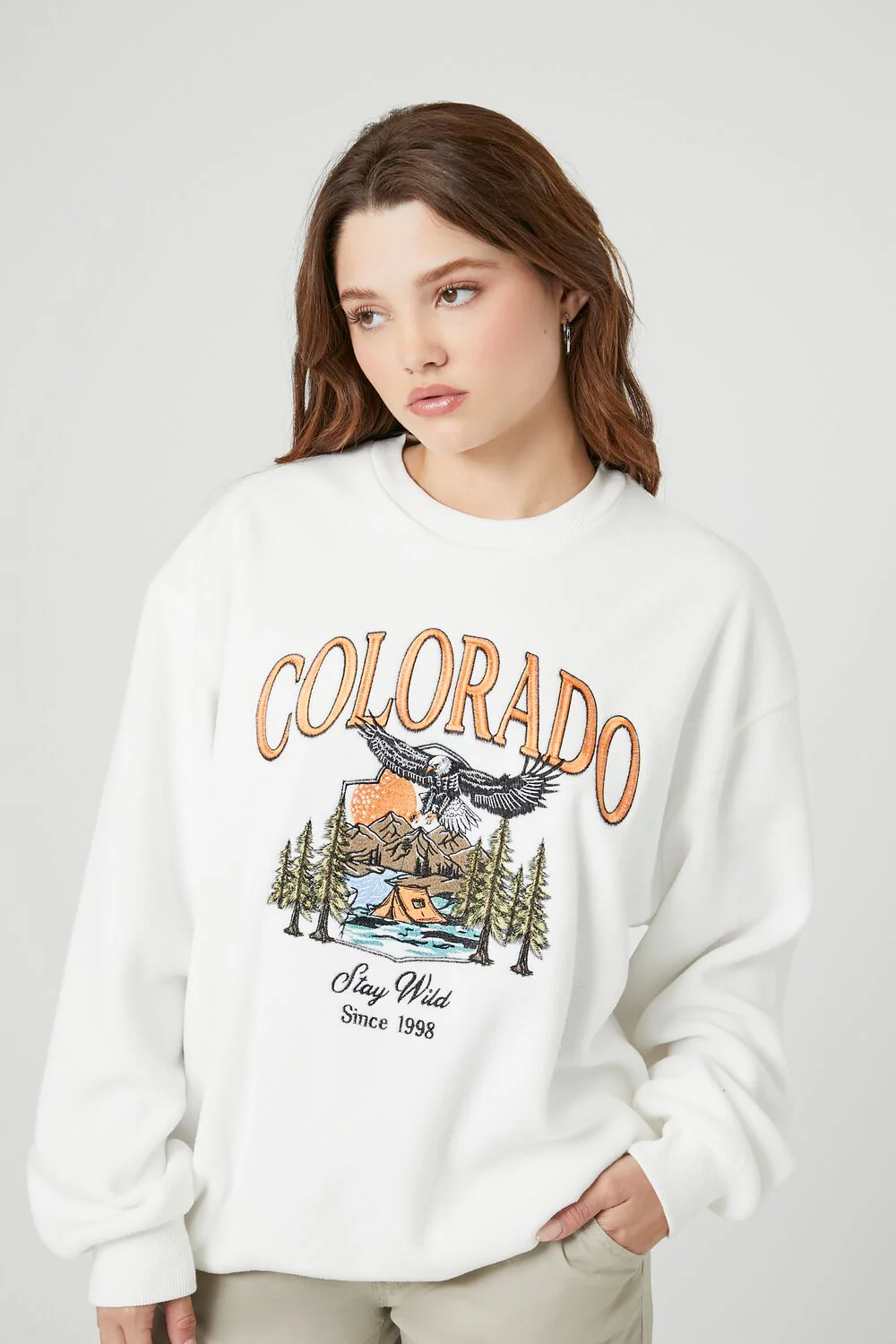Fleece Colorado Graphic Pullover