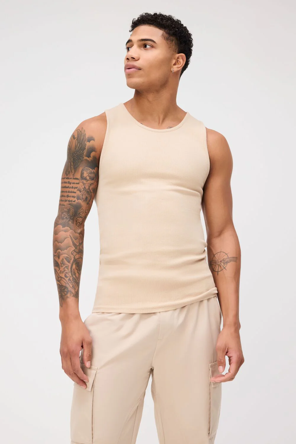 Scoop Neck Ribbed Tank Top