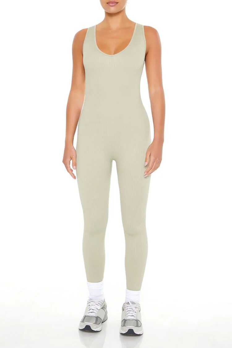 Sleeveless V-Neck Jumpsuit
