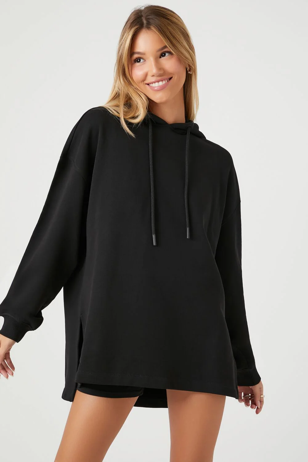 French Terry High-Low Hoodie