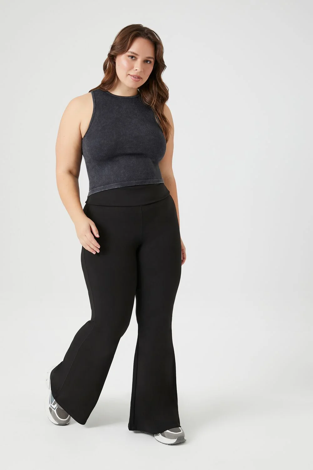 Plus Size High-Rise Flare Leggings