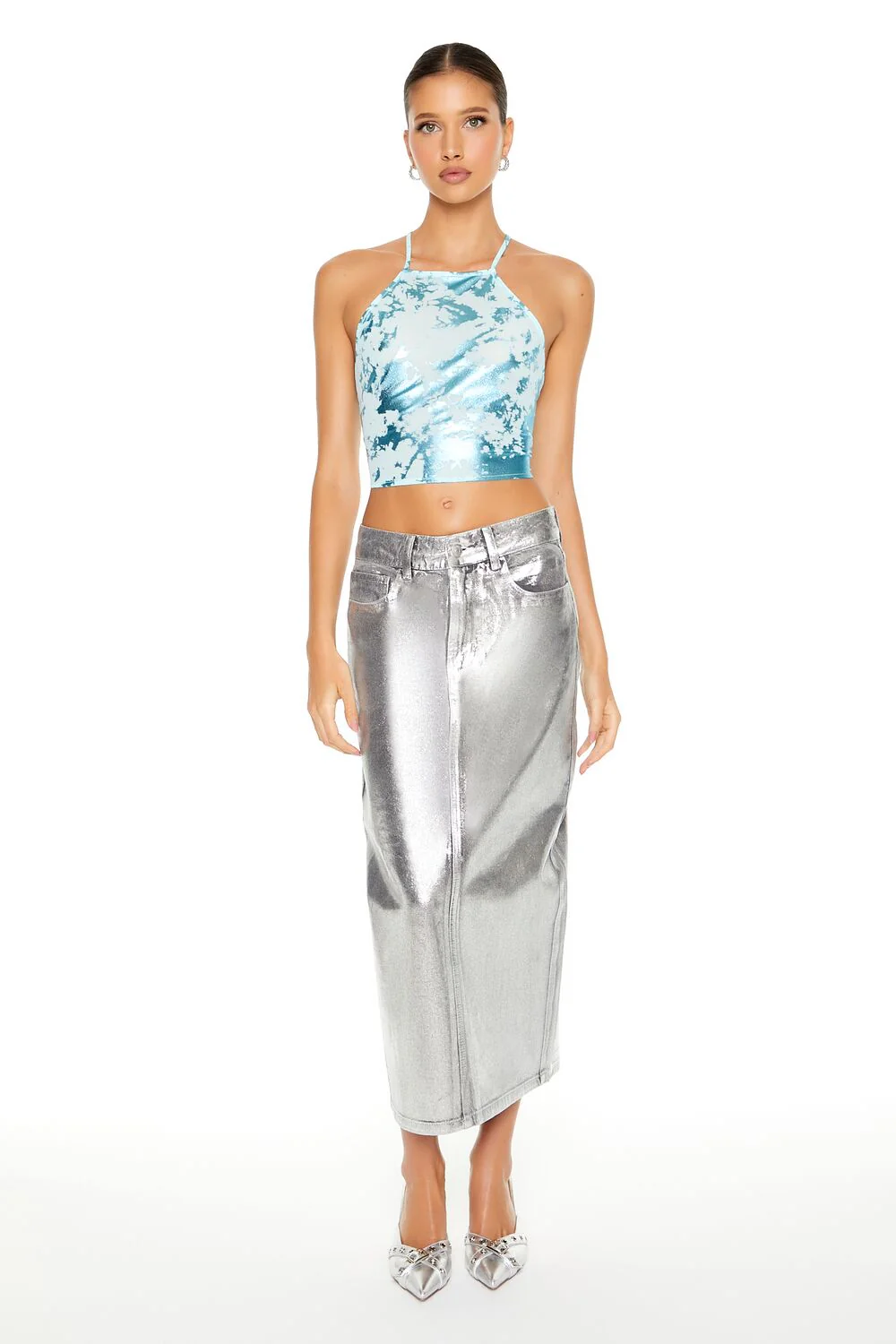Metallic Burnout Tie-Back Cami - Image 4