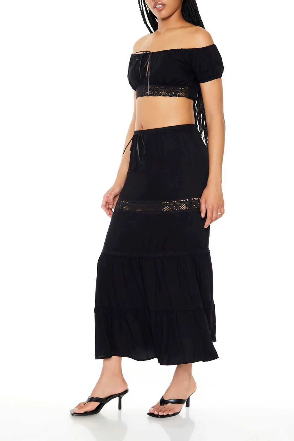 Off-the-Shoulder Top & Skirt Set - Image 2