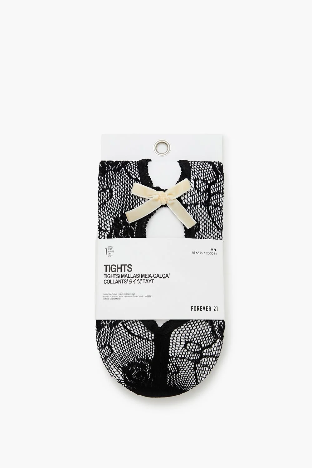Bow Cutout Fishnet Tights