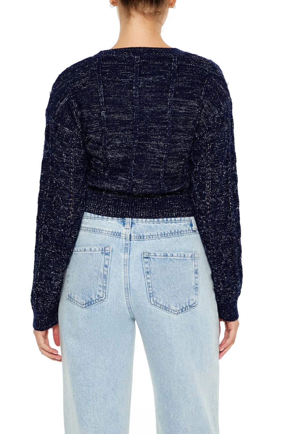 Glitter Knit Rhinestone Sweater - Image 5