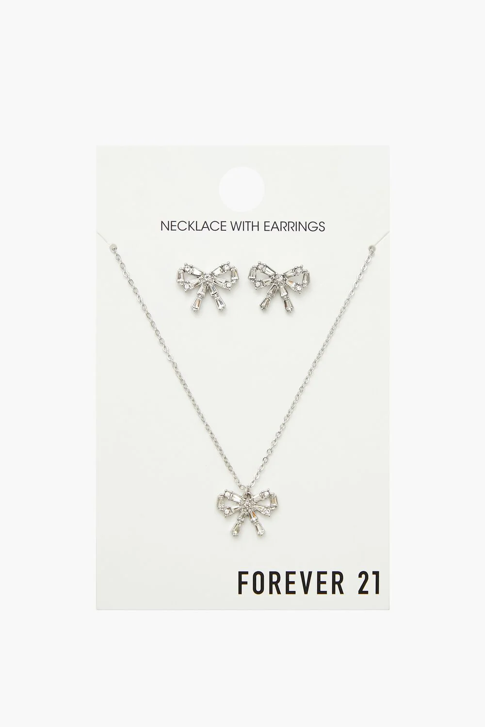 Bow Necklace & Stud Earrings Set