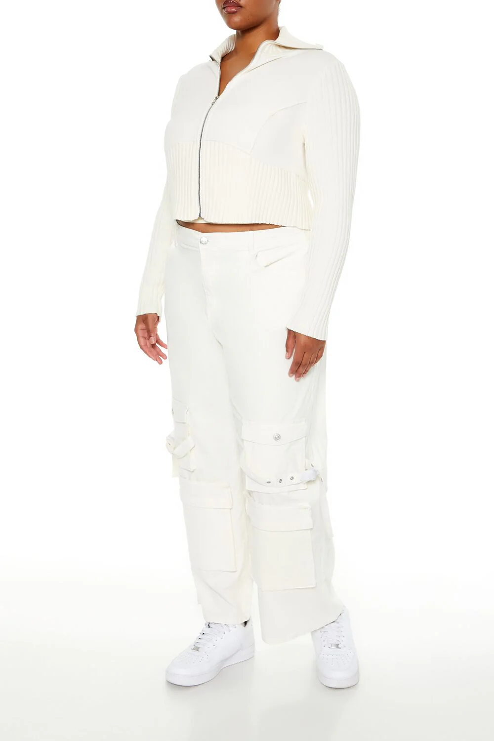 Plus Size Velvet Cargo Pants - Image 8