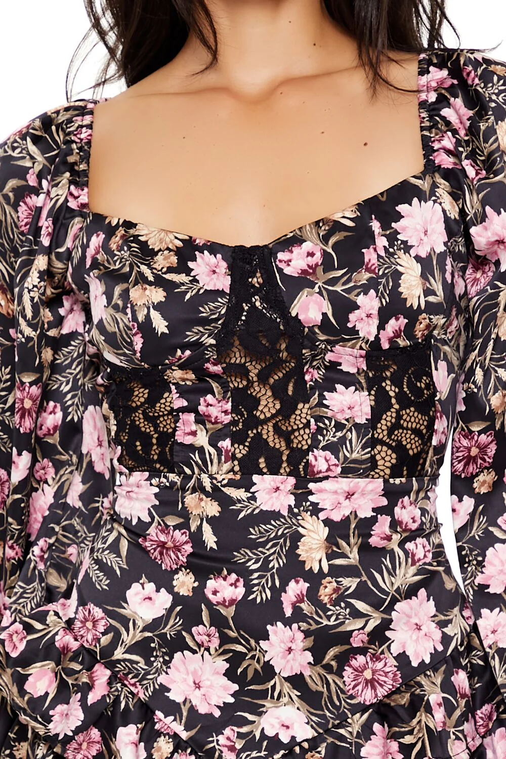 Tiered Floral Tie-Back Mini Dress - Image 5