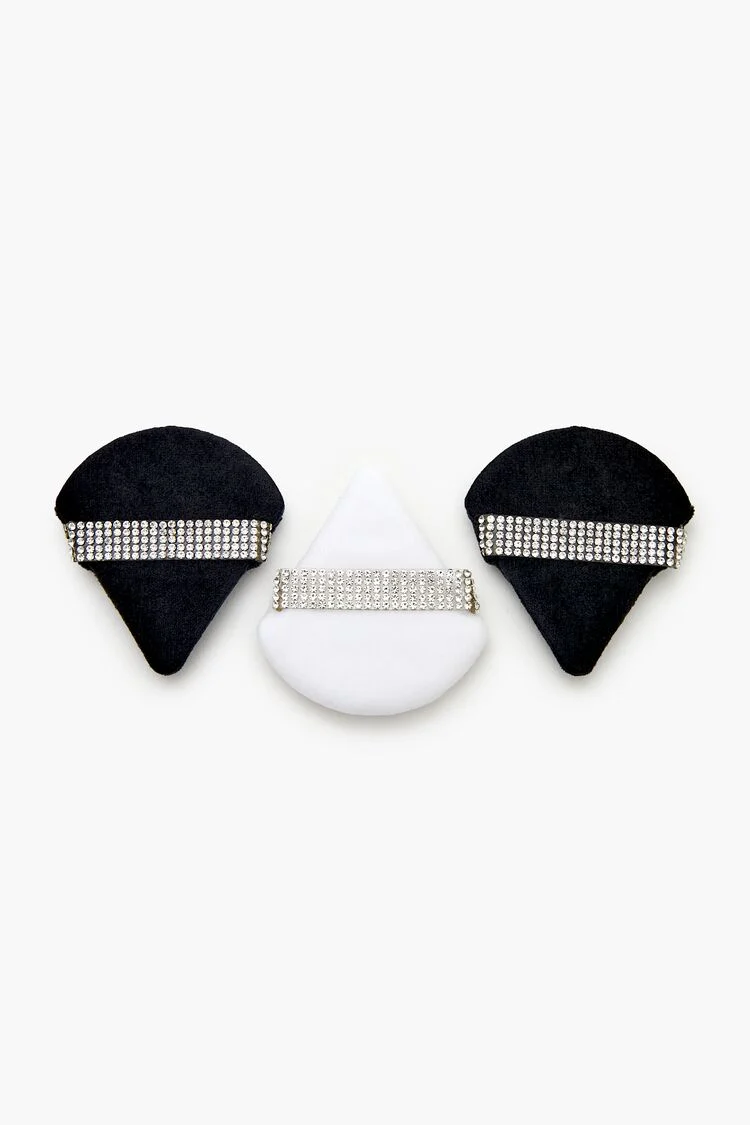 Rhinestone Triangle Makeup Puffs - 3 pack