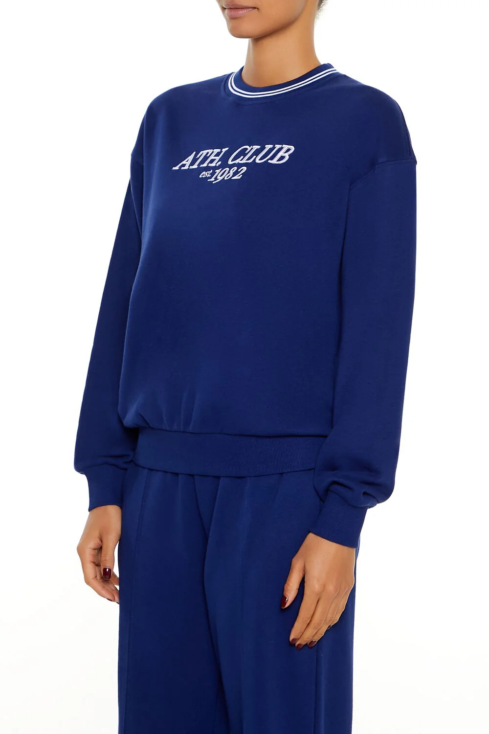 Fleece Varsity-Striped Pullover - Image 4