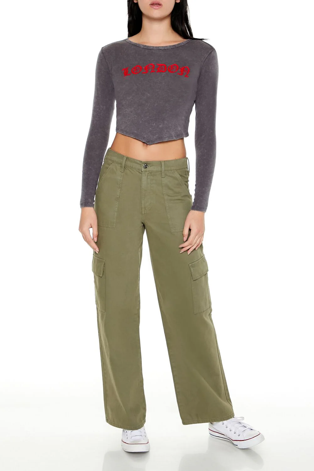 London V-Cut Cropped Tee - Image 2