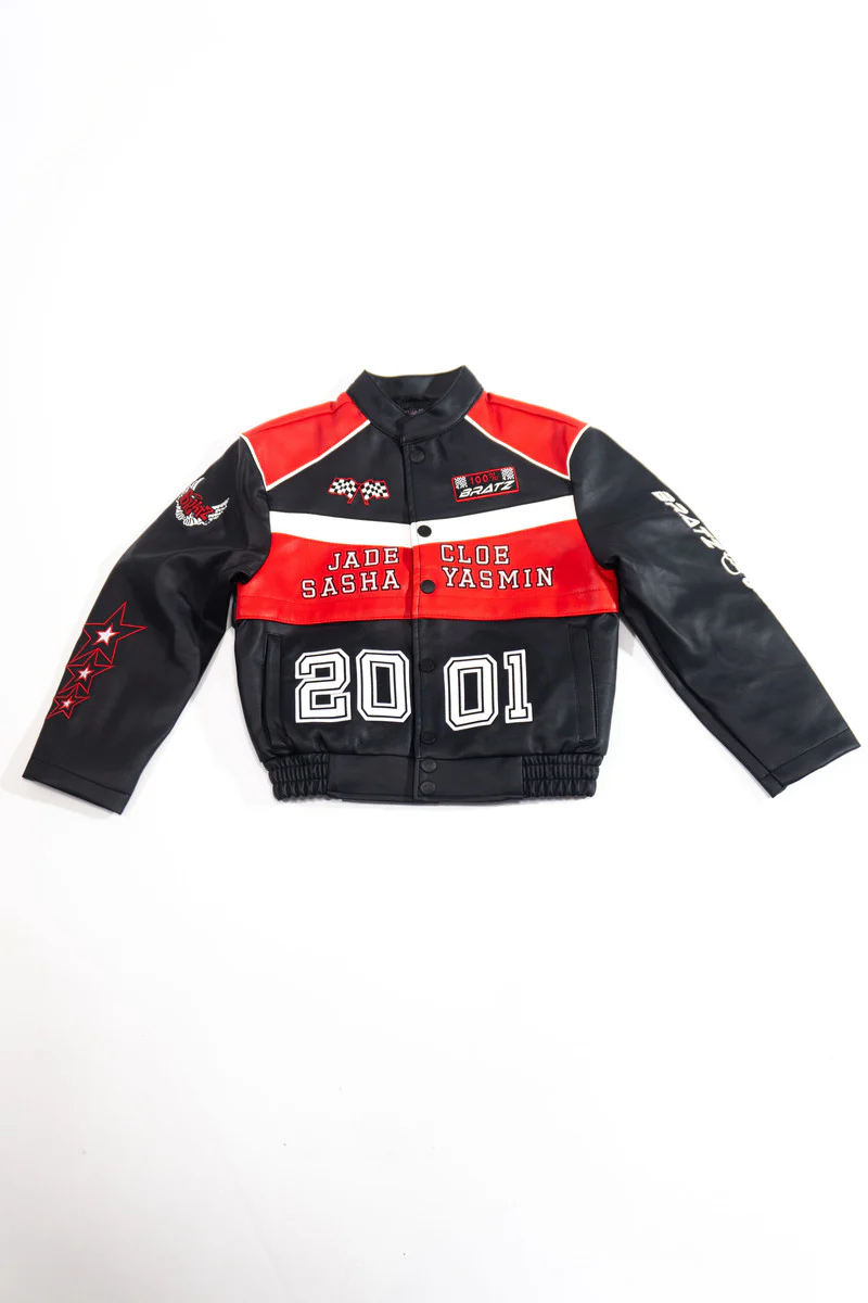 Kids Faux Leather Bratz Moto Bomber Jacket