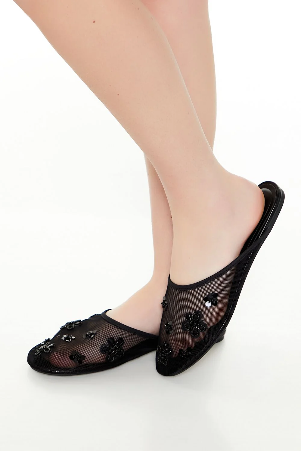 Sequin Floral Embroidered Sandals