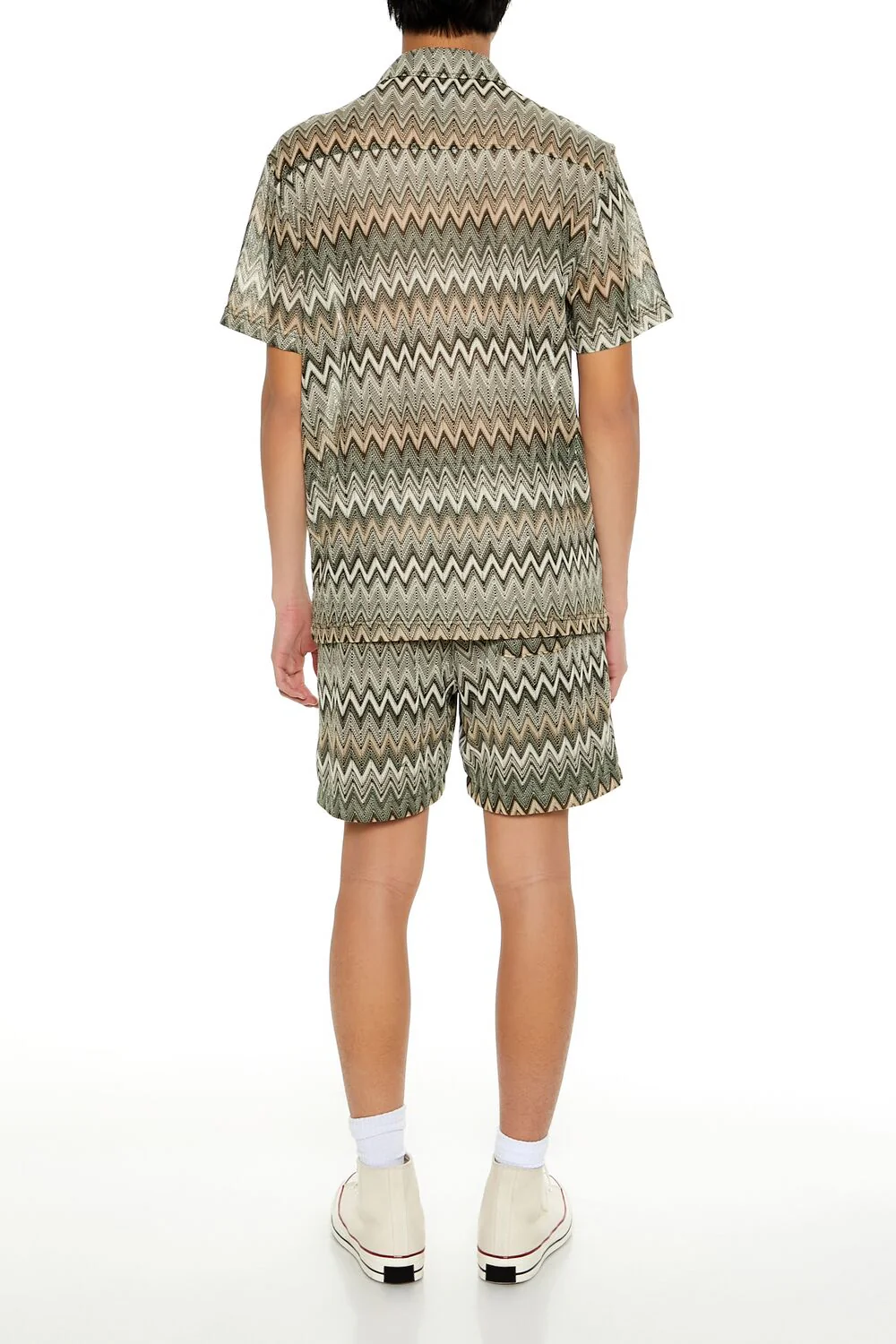 Multi Zigzag Drawstring Shorts - Image 4