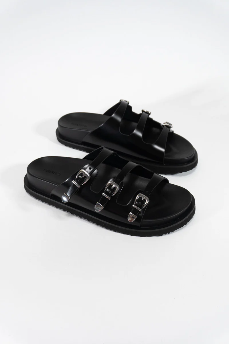 Chunky Faux Leather Sandals