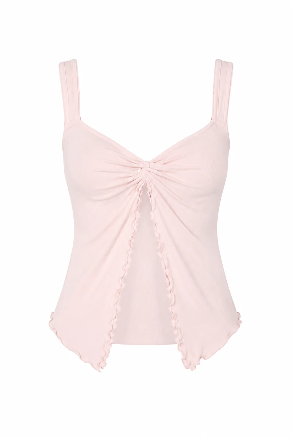 Twist-Front Mesh Tank Top - Image 3