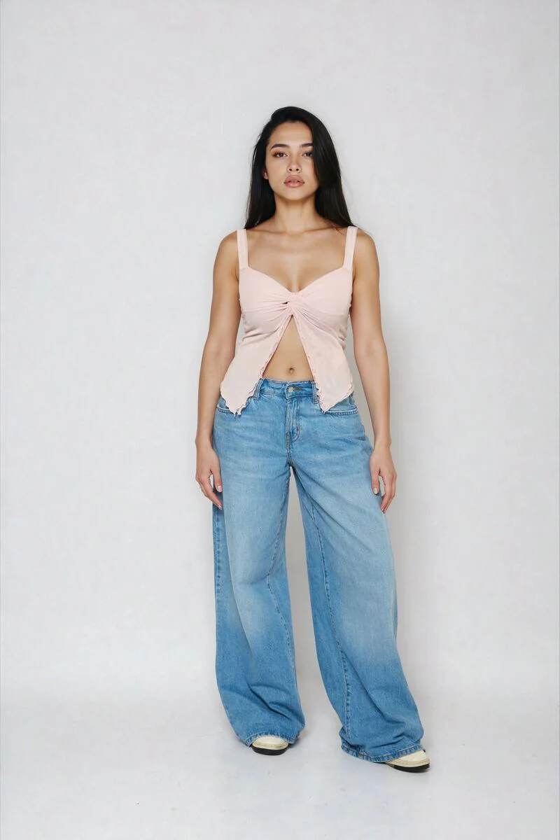 Twist-Front Mesh Tank Top - Image 5