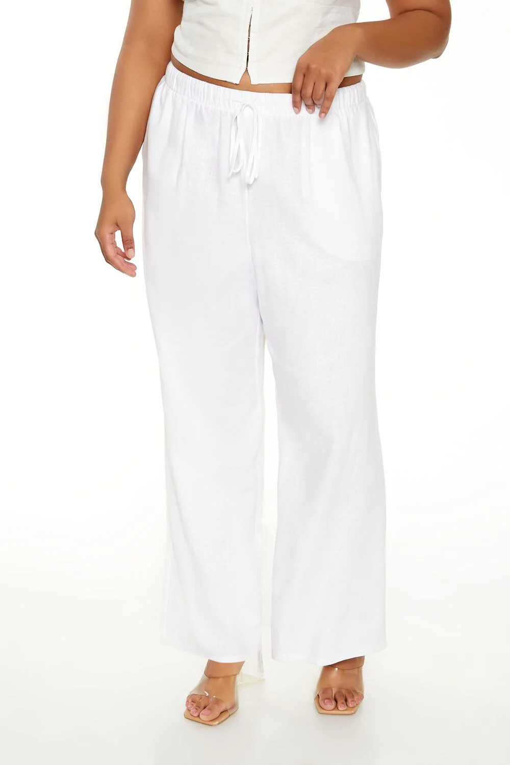 Plus Size Wide-Leg Drawstring Pants - Image 2