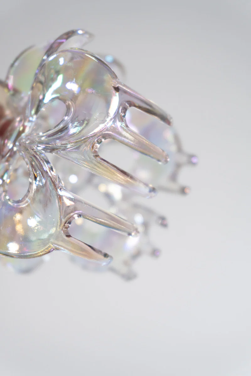 Iridescent Flower Hair Claw Clip - Image 6