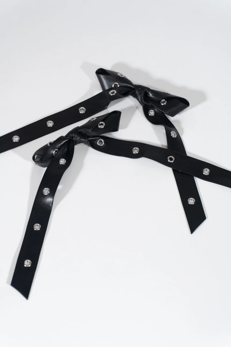 Accented Bow Hair Clips