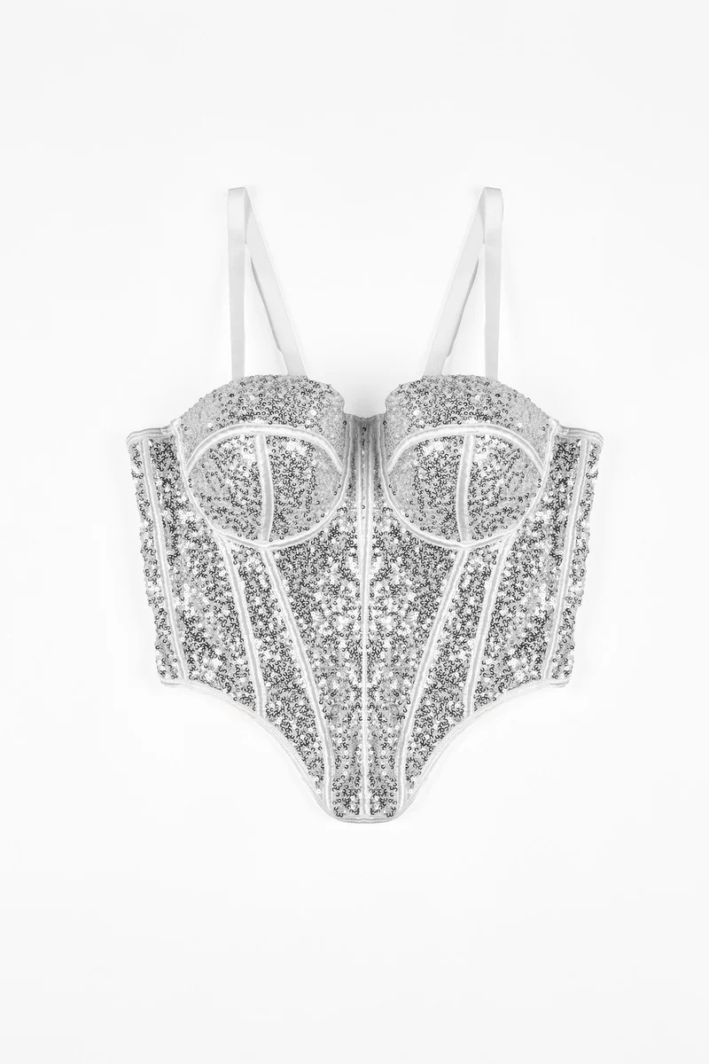 Sequin Bustier Sleeveless Top - Image 7