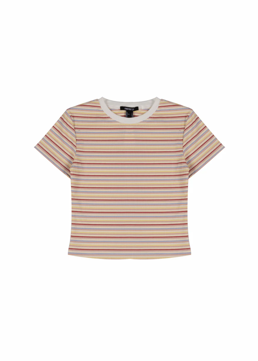 Rib-Knit Striped Baby Tee - Image 6