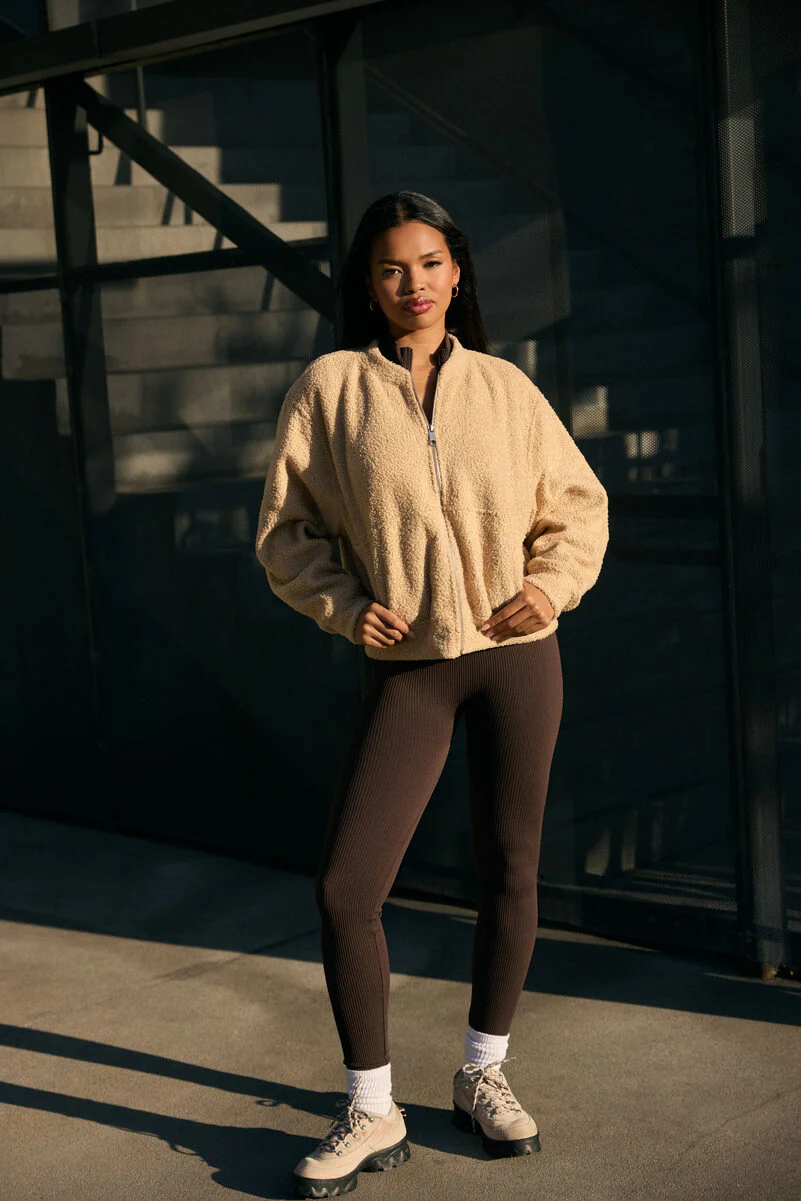 Seamless Ribbed Zip-Front Jumpsuit - Image 7