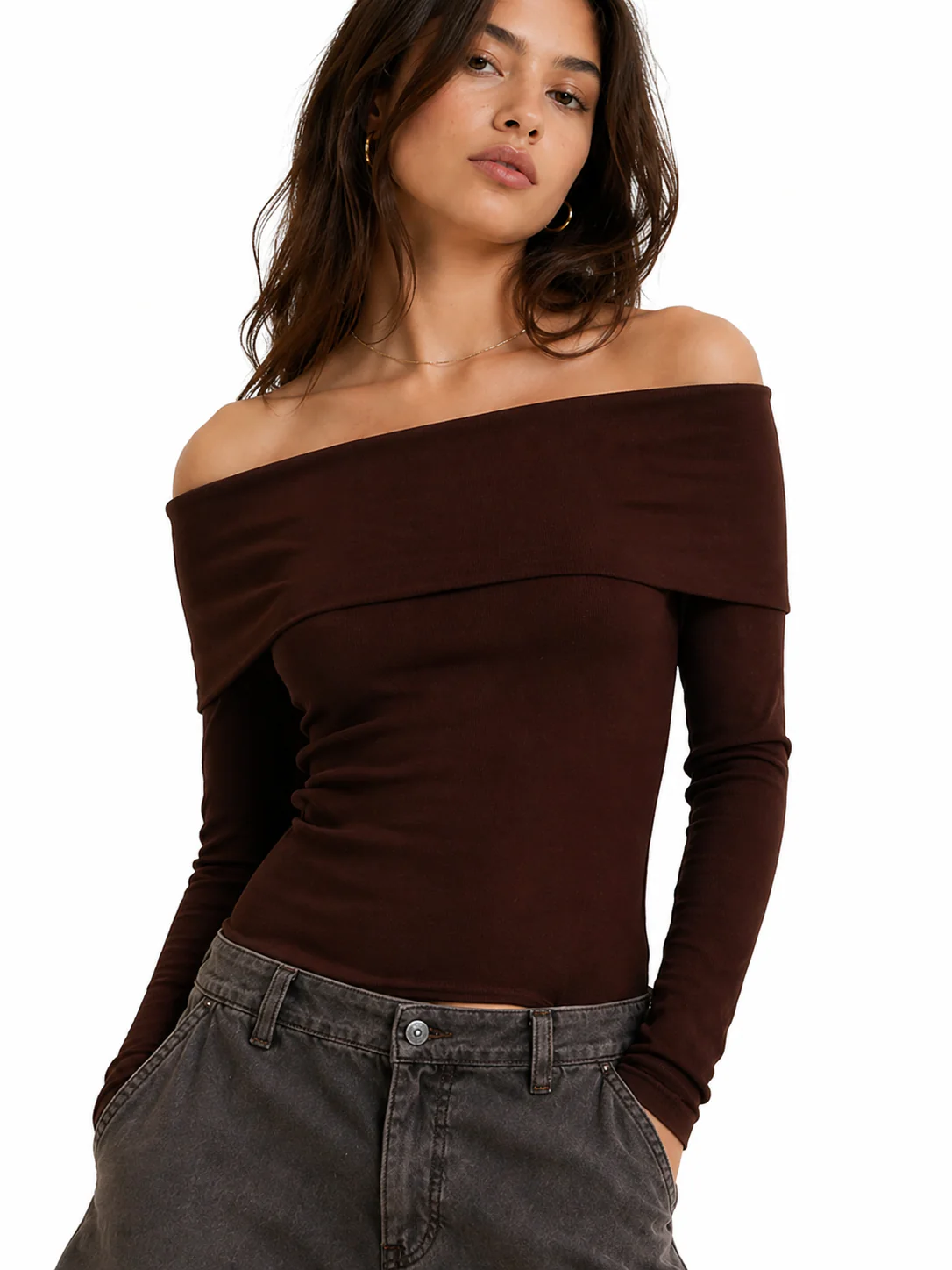 Foldover Off-The-Shoulder Top - Image 5