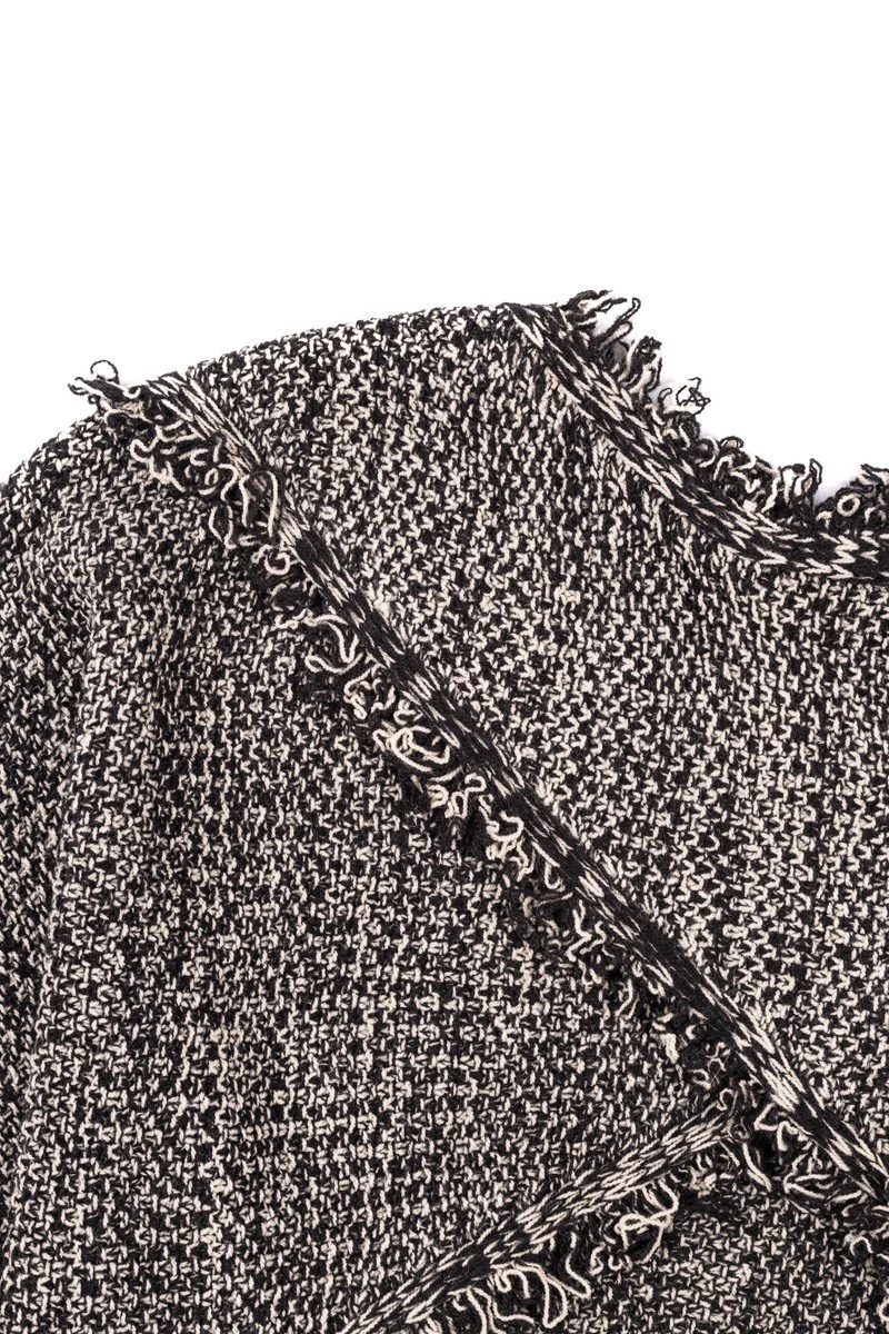 Fringe-Trim Open-Back Bolero Sweater - Image 3