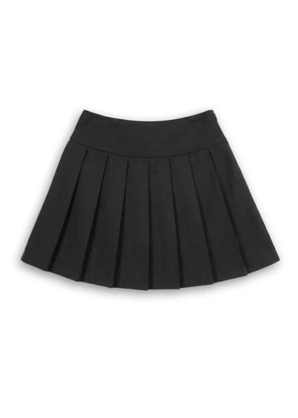 Pleated Mini Skirt With Built-in Shorts - Image 3
