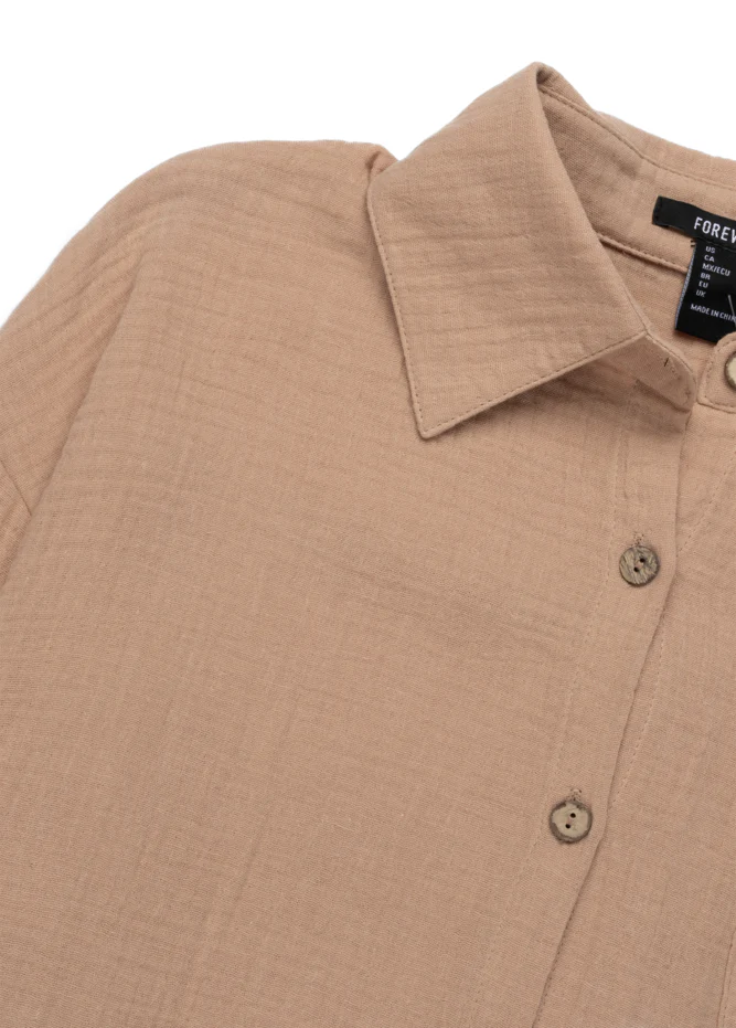 Lightweight Long Sleeve Shirt With Matching Shorts - Image 3