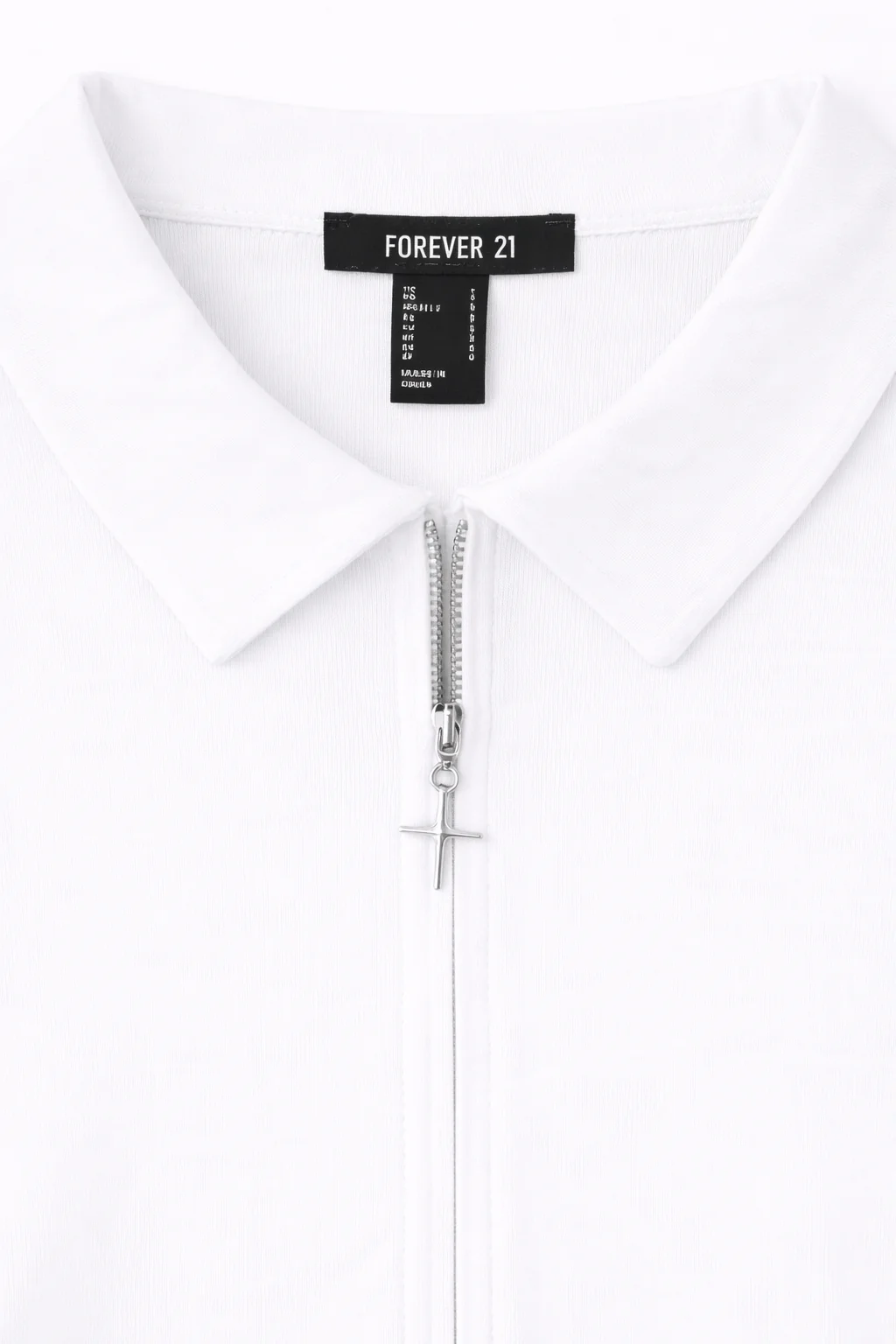 Double Zip Front Short Sleeve Collared Top - Image 5