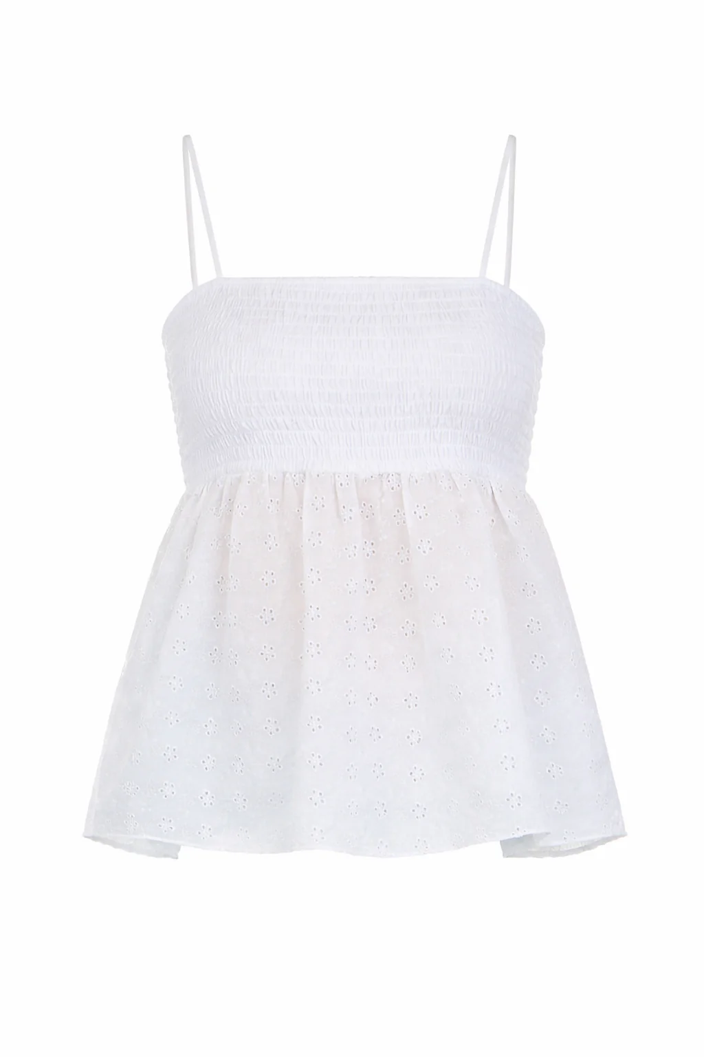 Eyelet Peplum Tank Top - Image 4