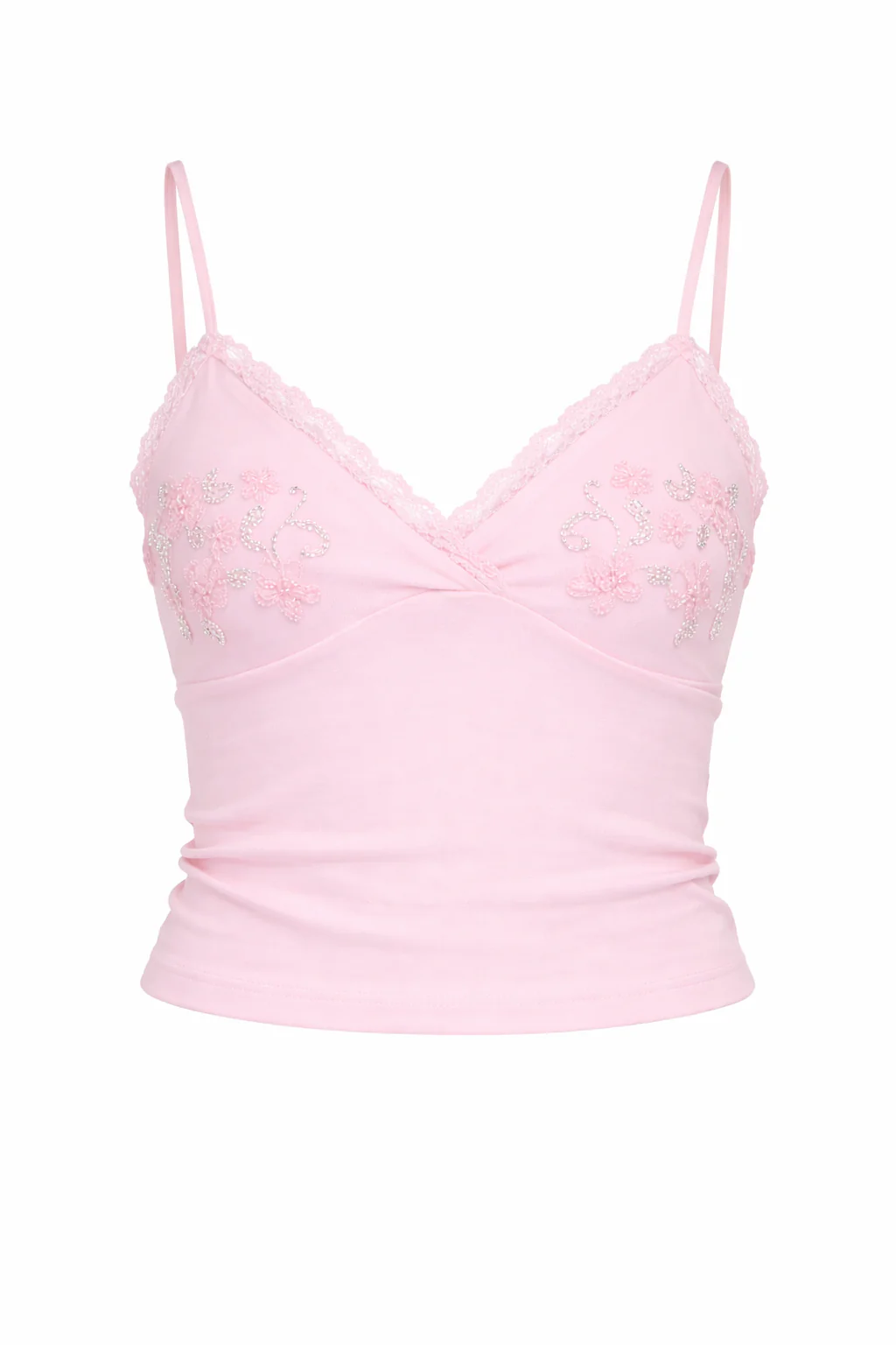 Beaded Lace Trim Tank Top - Image 3
